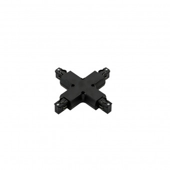 3 phase track - cross joint - black